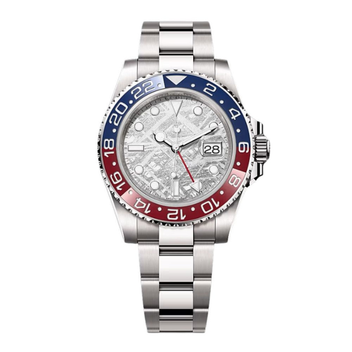 Dual Time 40 – Meteorite Dial | Steel Bracelet & Ceramic 24H Bezel