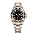 GMT Traveller 40 – Black Dial | Bicolor Stainless Steel & Rose Gold Tone Bracelet with Brown-Black Ceramic Bezel