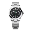 Pilot 40 – Black Dial | Steel Bracelet & Smooth Bezel